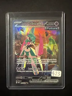 Pokemon TCG Iron Valiant EX Paradox Rift 249/182 Special Illustration Rare NM - Image 1