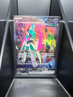 Pokemon TCG Iron Valiant EX Paradox Rift 249/182 Special Illustration Rare NM - Image 1
