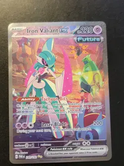 Pokemon TCG Iron Valiant EX Paradox Rift 249/182 Special Illustration Rare NM - Image 1