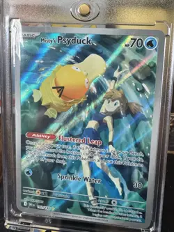 Pokemon Card Destined Rivals Misty’s Psyduck Full Art Illustration Rare 193/182 - Image 2