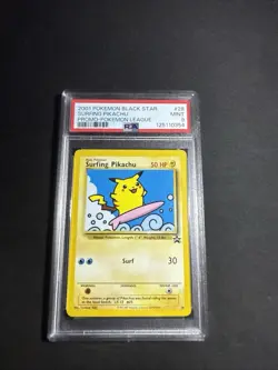 Pokemon TCG Surfing Pikachu Black Star PSA 9 MINT - Image 1