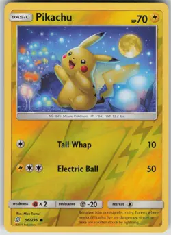 Pokemon TCG Pikachu (56) Common Reverse Holo SM - Unified Minds 56/236 - Image 1