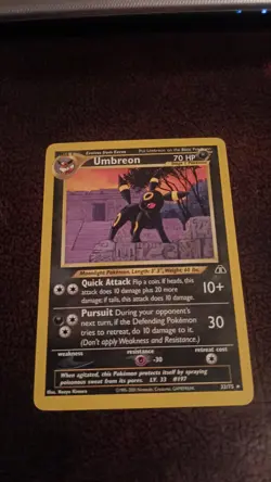 Pokemon: Umbreon #32/75 Rare Non-holo Neo Discovery 2001 Vintage - LP+ - A93 - Image 2