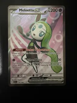 Pokemon 2025 Black Bolt Meloetta EX#159 Ultra Rare NM - Image 1