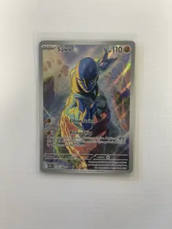 Pokemon Sawk TCG 130/086 Illustration Rare Holo SV White Flare - Image 1