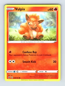 Vulpix - Rebel Clash 024/192 - Common - NM - Pokemon - Image 1