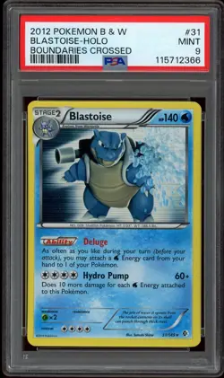 Pokemon PSA 9 Blastoise 31/149 Black & White Boundaries Crossed Holo Rare Mint - Image 1