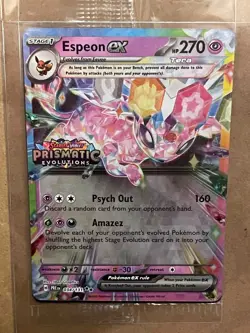 Pokemon Prismatic Evolutions Espeon ex 034/131 Surprise Box Stamped Sealed - Image 1