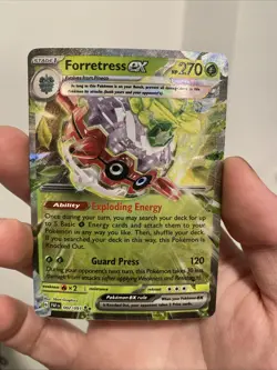 Forretress ex 002/091 Sv02: Paldean Fates Holo Pokemon NM - Image 1