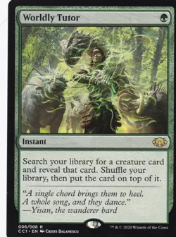 Worldly Tutor - R - Commander Collection: Green - 6 - NM - Image 1