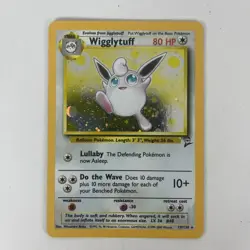 Pokemon Wigglytuff 19/130 Base Set 2 Unlimited Holo Rare WOTC Vintage TCG - Image 1