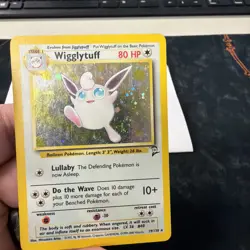 Pokemon TCG Wigglytuff 19/130 Base Set 2 Holo Rare Vintage SWIRL right side - Image 5