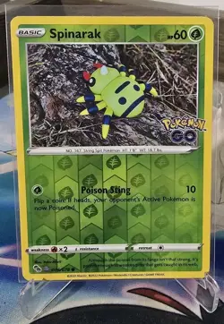 Spinarak 006/078 Reverse Holo Unpeeled Ditto 053/078 Pokemon Go Card - Image 1