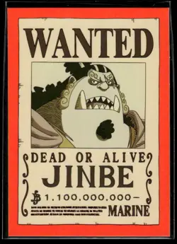 Panini One Piece Treasure Box Jinbe Wanted #60 Near Mint or Better - Image 1