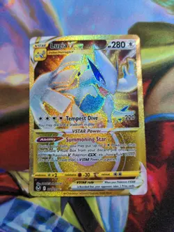 Lugia VSTAR 211/195 Silver Tempest Gold Secret Rare Pokemon Card TCG NM - Image 1
