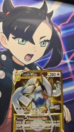 Lugia VSTAR 211/195 Silver Tempest Gold Secret Rare Pokemon Card TCG NM - Image 2