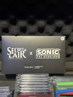 MTG Secret Lair Sonic the Hedgehog Turbo Gear - Rainbow Foil - New/Sealed - Image 1