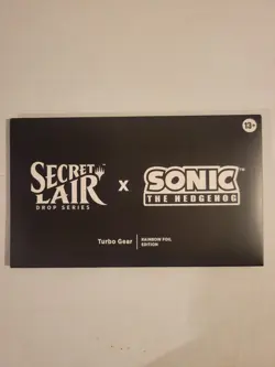 MTG Secret Lair x Sonic the Hedgehog - Turbo Gear Rainbow Foil - SEALED - Image 1