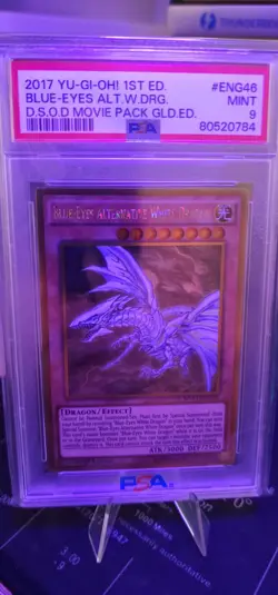 Yugioh Blue-Eyes Alternative White Dragon MVP1-ENG46 1st Edition PSA 9 GOLD - Image 4