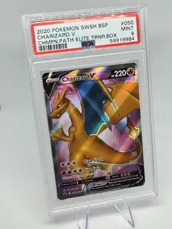 2020 Pokemon SWSH BSP Charizard V Champion Path Elite Trainer Box PSA 9 SWSH050 - Image 1