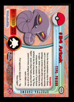 SPECTRA Arbok #24 Topps Chrome 2000 Series 1 T.V Holo Pokemon Card TCG - Image 2