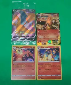 Pokemon Alt Full Art Charizard EX, V, Holographic, Regular Cards Lot Of 4 NM - Image 1