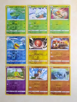 Rebel Clash Set of 13 (Reverse Holo Common & Uncommon) Pokemon Cards. - Image 1