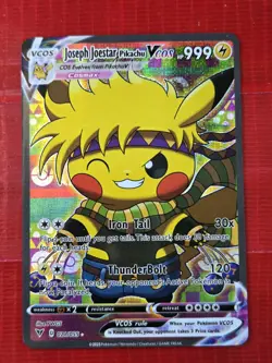 Pikachu Joseph Joestar Vcos Cosplay Pokemon Card - Image 1