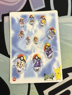 Pokemon Pocket Monsters Vintage Vending Prism Sticker Card #94 Pokeball Collage - Image 4