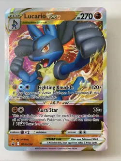 Lucario VSTAR SWSH214 - SWSH: Sword & Shield Promo Cards Holo (NM) - Image 1