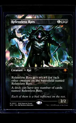 2024 MTG Magic The Gathering SPG Special Guests Borderless #57 Relentless Rats - Image 1