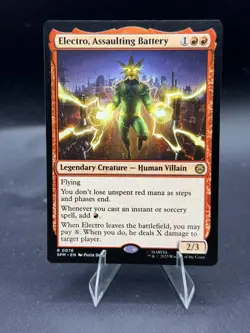 Electro, Assaulting Battery Marvel's Spider-Man Mtg Magic Unplayed Rare 0076 - Image 1