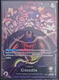 Crocodile Leader Alt Art AA OP04-058 One Piece TCG Kingdoms of Intrigue ENGLISH - Image 1