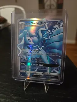 Pokemon Alolan Ninetales GX TCG Full Art SV53/SV94 NM Hidden Fates Shiny Vault - Image 1
