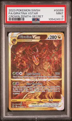 Fa/Giratina Vstar Pokemon Sword And Shield Crown Zenith GG69 NM PSA 9 - Image 1