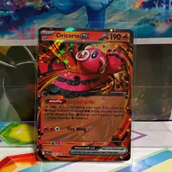 Pokemon TCG Oricorio ex 018/094 Me02 Phantasmal Flames Double Rare Full Art Holo - Image 1