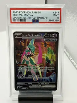 2023 Pokemon Iron Valiant ex SIR Paradox Rift 249/182 PSA 9 MINT - Image 1