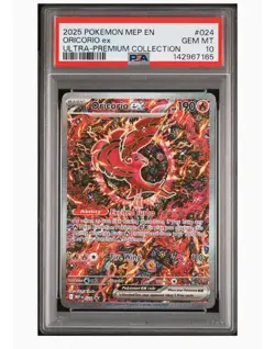 2025 POKEMON MEP EN PROMO Phantasmal Flames #024 ORICORIO ex UPC PSA 10 - Image 1