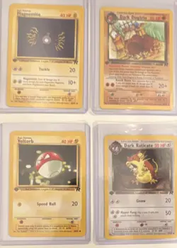Pokemon Team Rocket 2000 Magnemite Dark Dugtrio Voltorb Raticate FIRST EDITION - Image 1