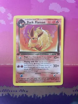 Pokemon Card Dark Flareon Team Rocket 1st Edition Uncommon 35/82 Near Mint - Image 1
