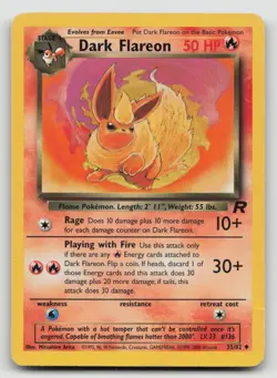 Dark Flareon - 35/82 - Uncommon - Team Rocket - Pokemon Card - MP - Image 1
