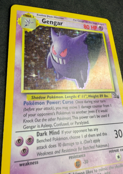 Gengar Holo Fossil 5/62 Pokemon Card TCG MP - Image 2