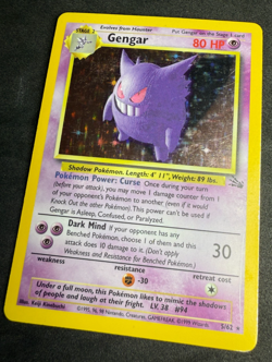 Gengar Holo Fossil 5/62 Pokemon Card TCG MP - Image 3
