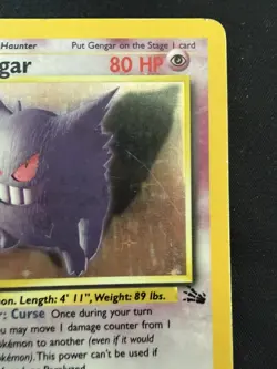 Pokemon 1999 Gengar Holo Fossil 5/62 - MP-HP - Image 2