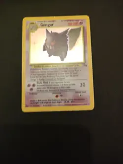 Pokemon Gengar 5/62 Original Base Set Fossil Holo Rare MP/LP - Image 3