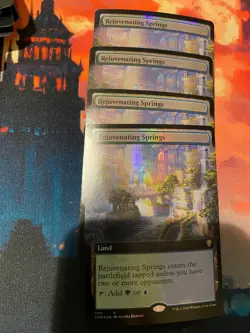 MTG Commander Legends Rejuvinating Springs Extended Art Foil x 4 - Image 1