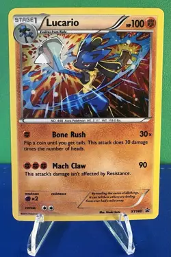 Pokemon TCG Lucario XY140 Holo Rare Black Star Promo - NM/LP - Image 2