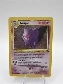 Pokemon TCG - Gengar 5/62 Fossil Holo Rare WOTC Unlimited 1999 - HP - Image 1