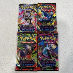 Pokemon TCG - PHANTASMAL FLAMES - Sleeved Booster Pack COMPLETE ART SET - 4Packs - Image 3