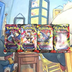 Pokemon TCG Phantasmal Flames Booster Pack Art Set (4 Packs) NEW & SEALED - Image 2